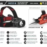 linterna frontal recargable 1000lm