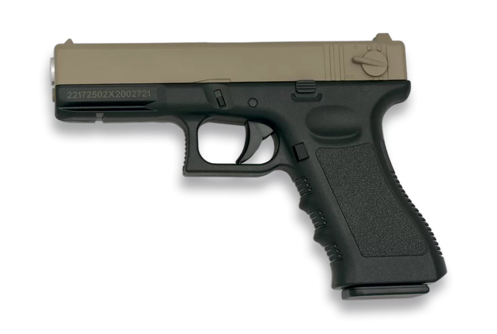 Pistola muelles Glock 17 tan