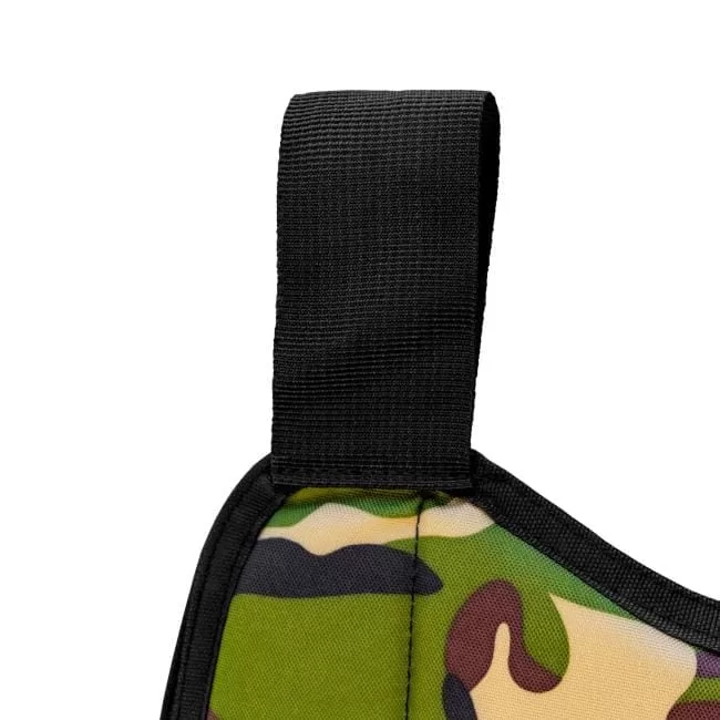 Protector de pecho reversible, camuflaje y negro1
